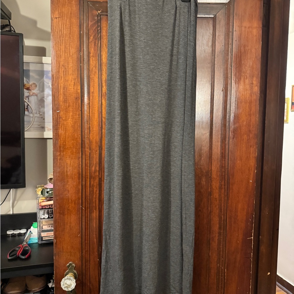 Buckle Charcoal Maxi Skirt